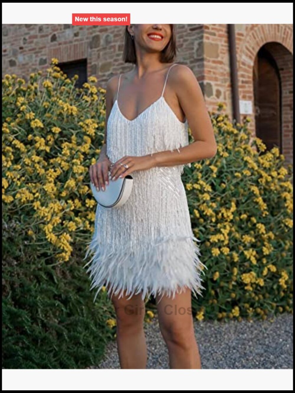 Flapper Dress 20s Gatsby Fringe Mini V-Neck Sleeveless Sequin Party - Picture 4 of 5